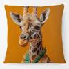 Fashion Chic Floral Animals Posters Cushion Cover Tiger Leopard Highland Cow Cockatoo Cat Dog Print Pillow Case