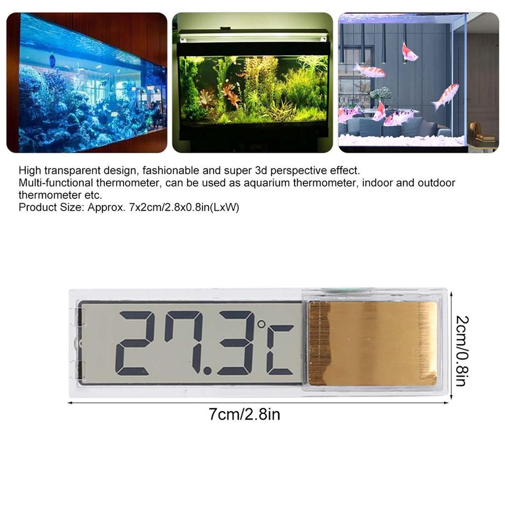 Aquarium Fish Tank LED Sensor Indoor Outdoor Temperature Measurement 3D Digital Electronic