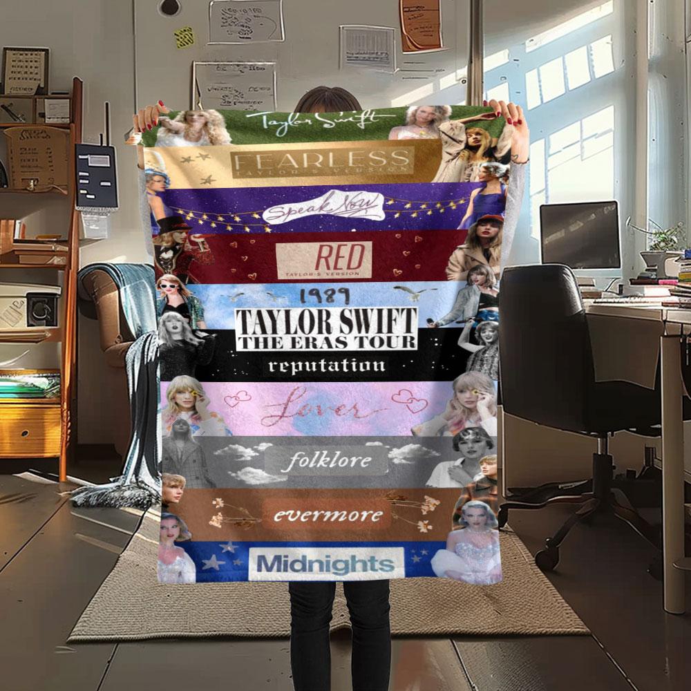 Taylor Swift printing Flannel Blanket Bedroom Sofa Camping Warm blanket Gifts for family and friends-MJ004