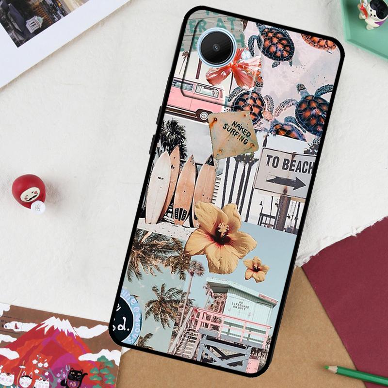 Summer Beach Collage For Realme 14 Pro Plus 13 10 11 12 GT 6 5 6T GT7 Pro C61 C55 C53 C51 C21Y C25S C67 C75 Case