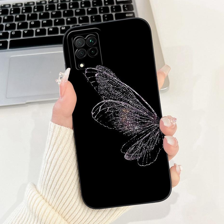 Beautiful Floral Phone Case For Huawei P40 Lite Nova 6 SE 7i Soft Silicone Shockproof Cover For Huawei P40lite Cases Bumpers
