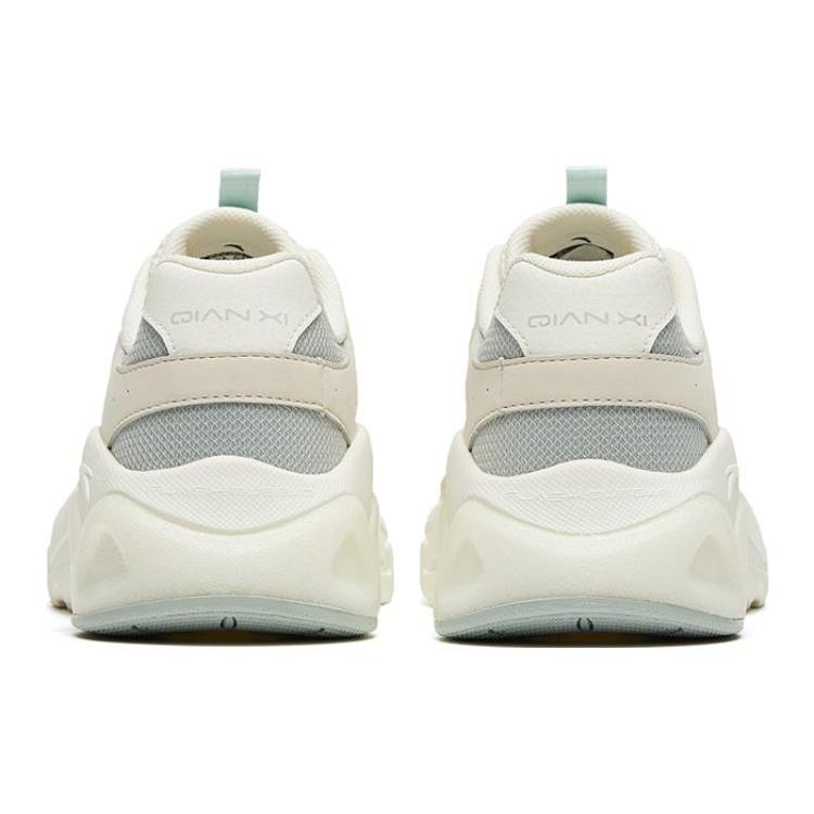Anta Life Collection Cushioning Slip Resistant Low top Sports Casual Shoes Women's White Green Gray 122328892-4