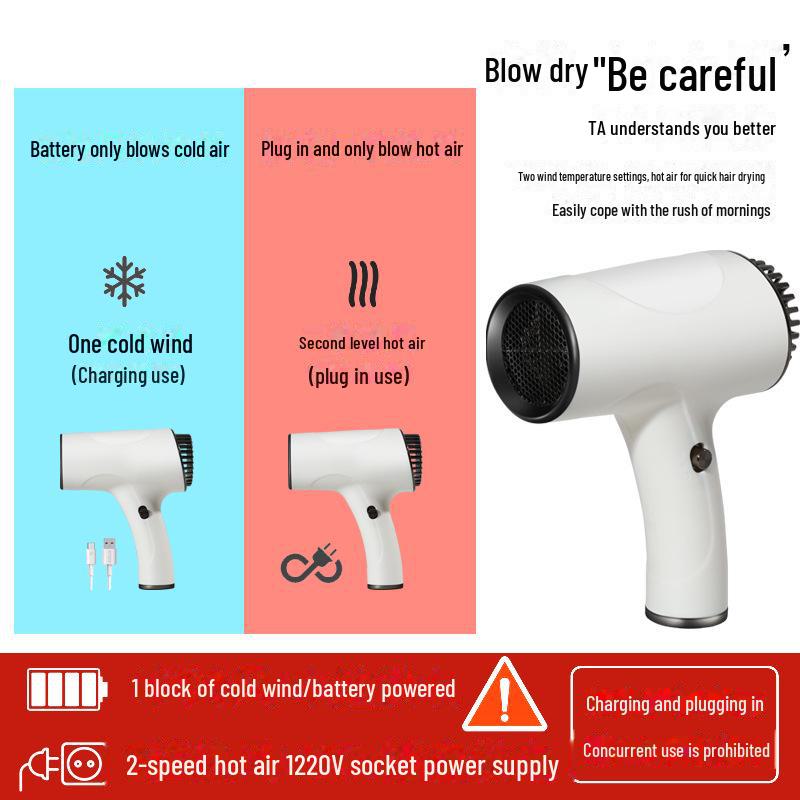 High-Speed Wireless Negative Ion Hair Dryer: Leafless Design for Quick Drying & Hair Care