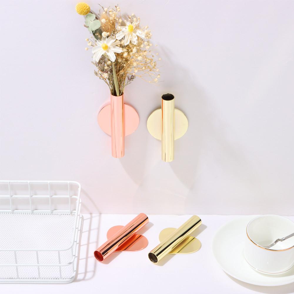 Fashion Wall Mounted Living Room Flower Vase Tube Vase Wall Flower Device Decoration Pendant