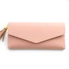 Korean Style Women's Long Wallet with Love Tassel Buckle and Card Holder
