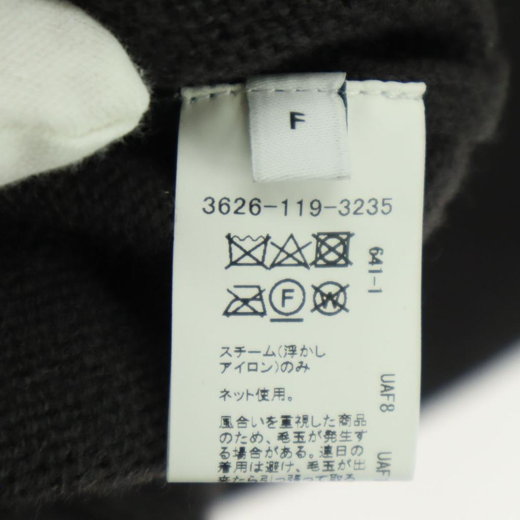 Unused Green Label Relaxing Long Sleeve Full Zip Knit Long Dress F Gray Women Used