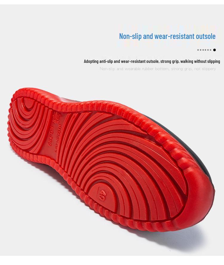 Men's Waterproof Rubber Rain Boots, Short Tube, Thick Sole, Ideal for Work and Fishing