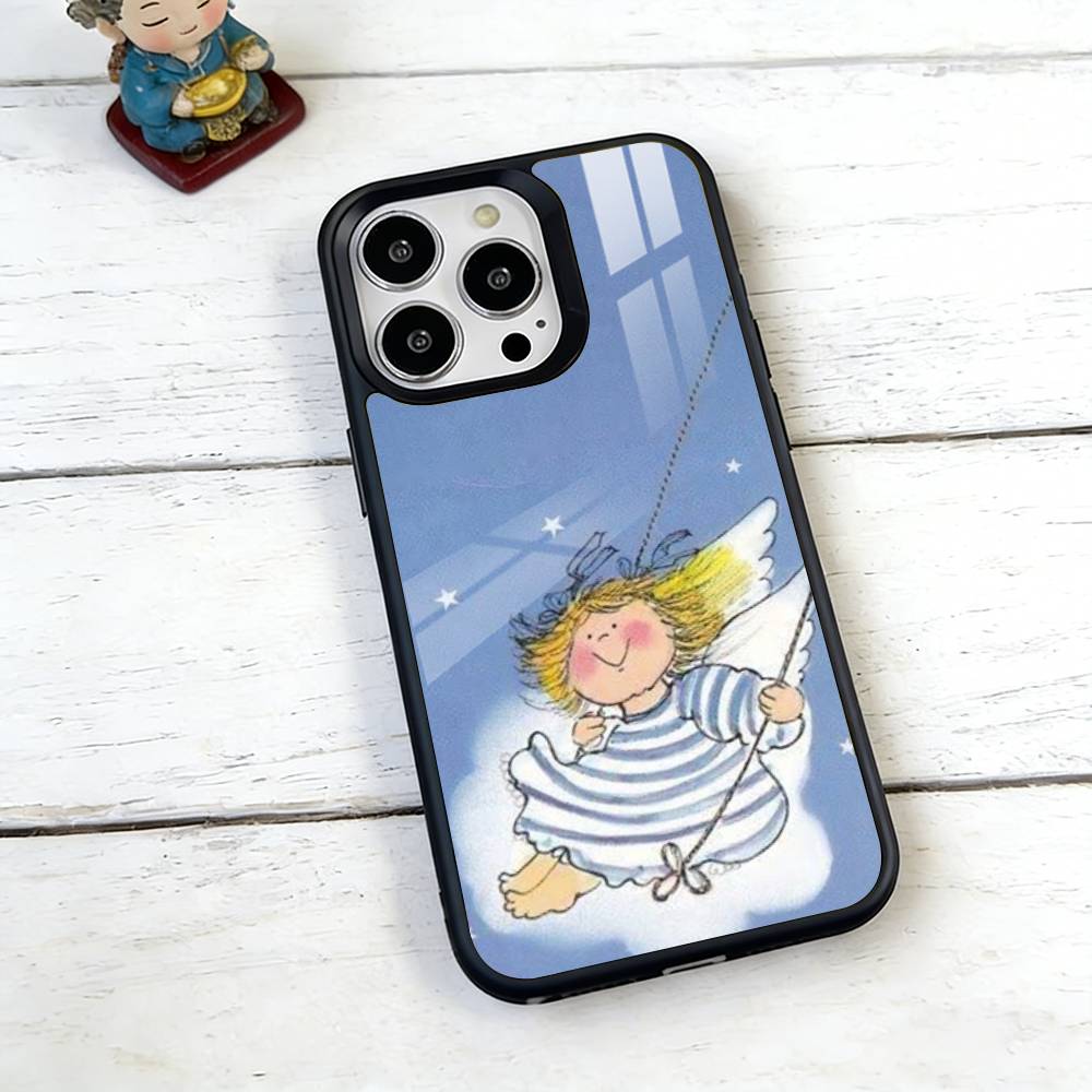 Healing Little Angel Phone Case For iPhone17,16,15,14,13,12,11 Plus,Pro Magnetic For Magsafe Wireless Charging