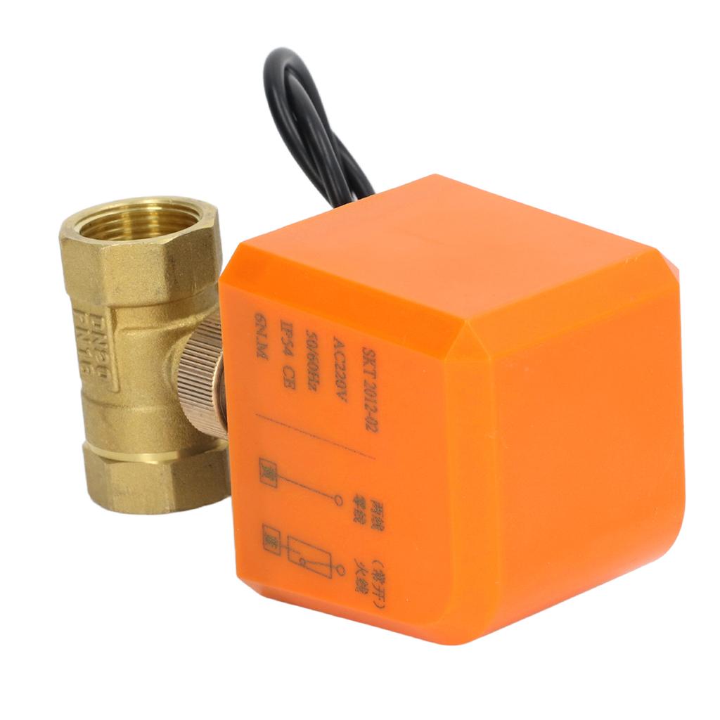 Zawór kulowy z napędem silnikowym 2-drożny 2-żyłowy zawór kulowy elektryczny normalnie otwarty z interfejsem DN20 AC220V