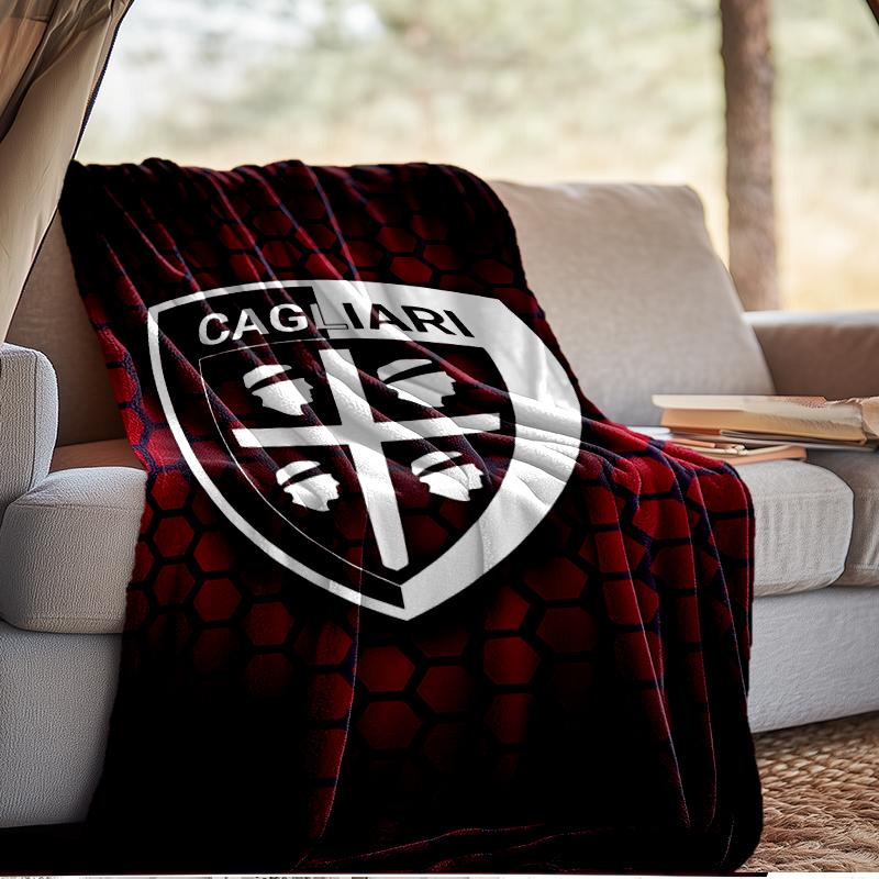 Fußball Cagliari Design Decke Leicht Ideal Bettdecke Perfekt für Reisen, Camping, Wohnzimmer, Büros, Sofas, Fan Weihnachtsgeschenk