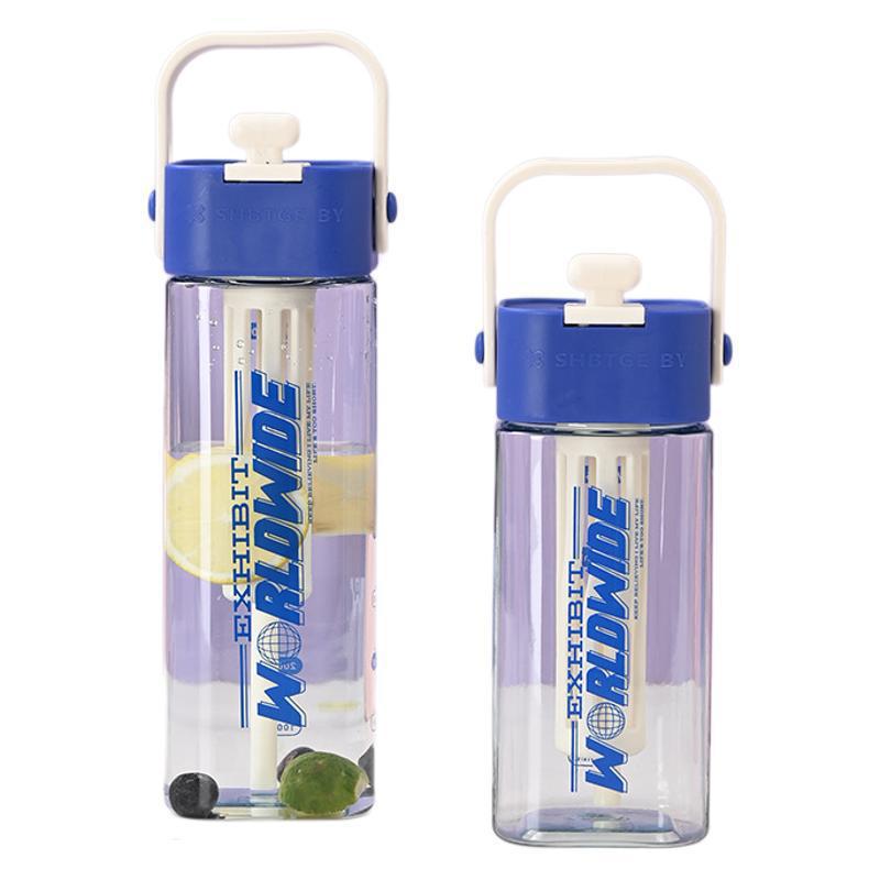 Nu Feng 830ML Sports Straw Water Bottle with Tea Infuser
