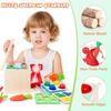 Montessori Busy Board Box Spielzeug Holzfarben Formensortierspielzeug Frühes Lernen Sensorisches Spielzeug Kleinkinder Feinmotorik Aktivitätsspielzeug