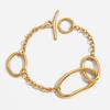 Design minimalist 18K gold, basic chain OT buckle bracelet jewelry