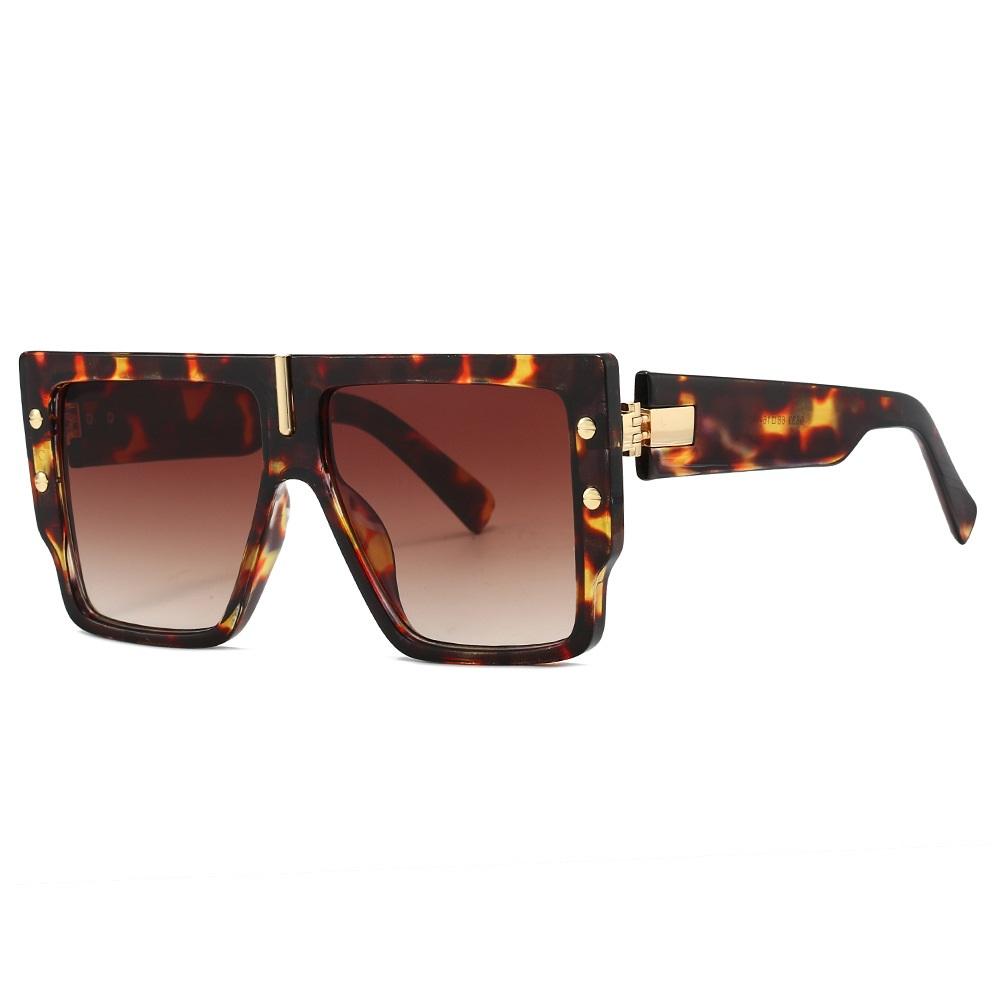 Big Frame Vintage Sunglasses Men Women Retro Black Oversized Square Sun Glasses Brand Goggle for Male Female