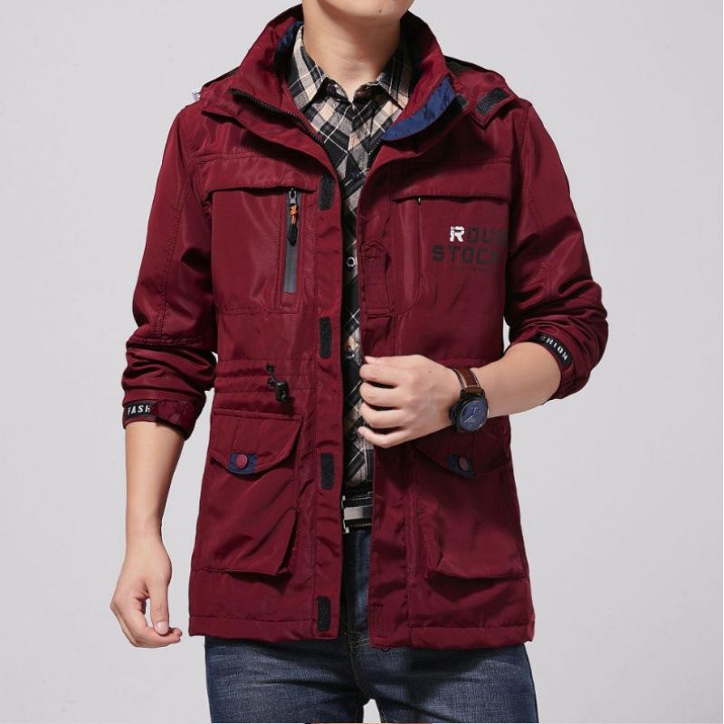 Spring Men's Casual Jacket Outdoor Military Jacket Mountaineering Suit Large Size Loose Medium and Long Jacket