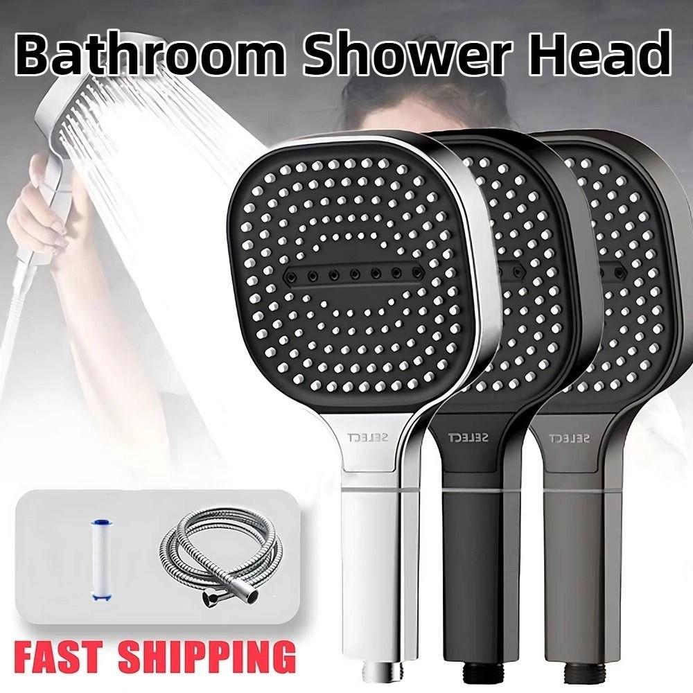 Square Large Panel Shower Head 3 Mode Bathroom Shower Tool Bathroom Shower Head  Replacement Part