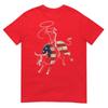 American Rodeo Bull Rider Usa Flag Patriotic Western Cowboy TShirt