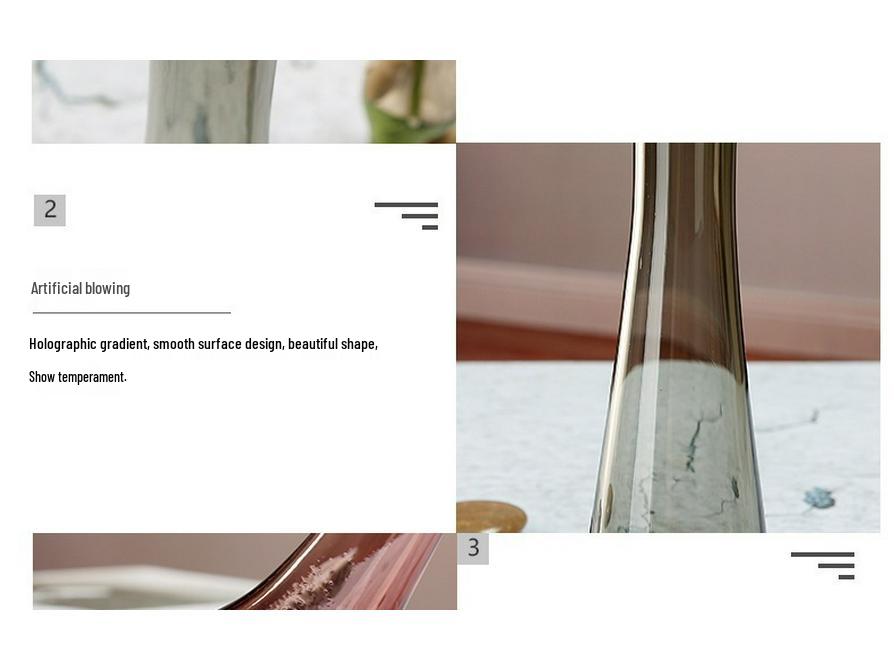 Elegant Glass Vase for Desktop Flower Arrangements - Creative Home Decor Ornament