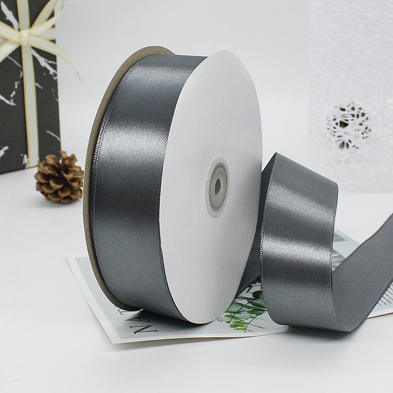 Single Face Ribbons 100% Polyester 20 Solid Color 4 cm Wide Ribbon 100Y for Birthday Decoration