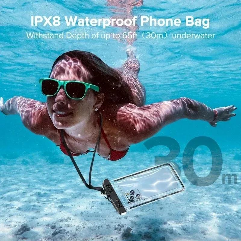 Universal Swimming Underwater Diving Phone Pouch Bag Case IPX8 Waterproof Phone Bag Case