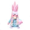 Faceless Bunny Doll with Radish-Colored Egg Ornament for Easter Party Décor