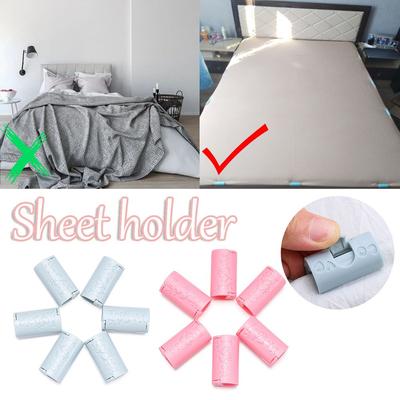 6PCS Invisible Mattress Buckle Needle-free Quilt Bed Cover Sheet Clips Bed Pegs Sheet Holder