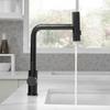 Black 304 Stainless Steel Pull-out Kitchen Faucet Waterfall Hot And Cold Mixed Water Sink Tap Multi-function Rinse Rotate 3668