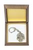 Golden Retriever - Silver-plated key ring with a dog in a gift box, handbag decoration, backpack pendant by Art-Dog brand