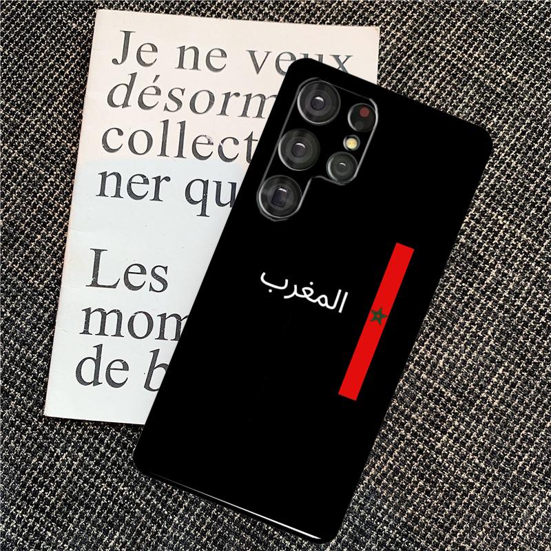 Morocco Map Flag Case For Samsung Galaxy S25 Ultra S20 S21 S22 S23 S24 Ultra S9 S10 Plus S25 FE Back Cover