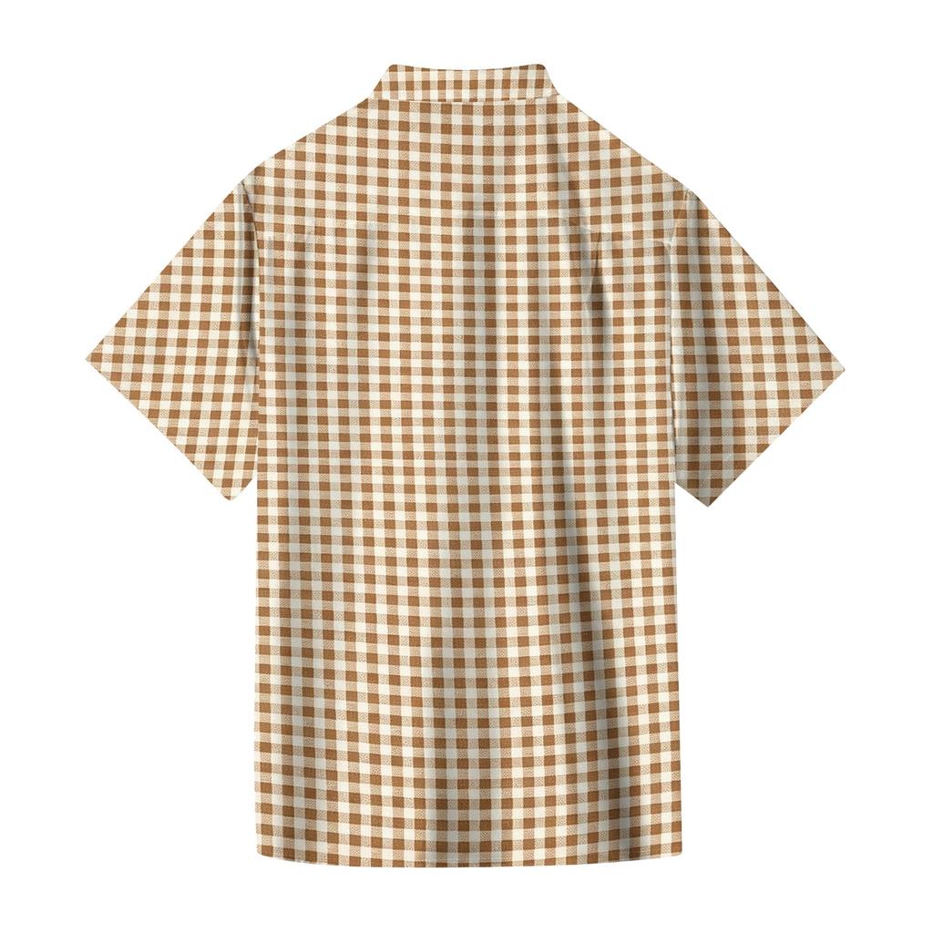 Men's Short Sleeve Casual Shirt with Festival Print, Fashion Novelty Summer Top for Parties, Vacation, Daily Wear.