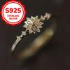Classic 925 Silver Snowflake Ring Women's Geometric Valentine's Day Gift Jewelry