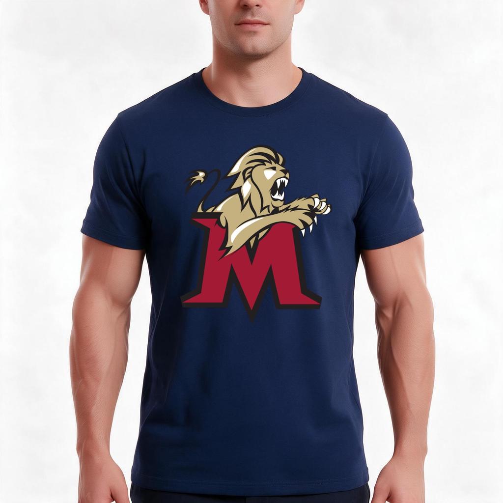 Molloy College Lions Tshirt Summer Casual Cotton Tee Oversized Streetwear Tops Vintage Graphic Print Loose Fit Short Sleeve