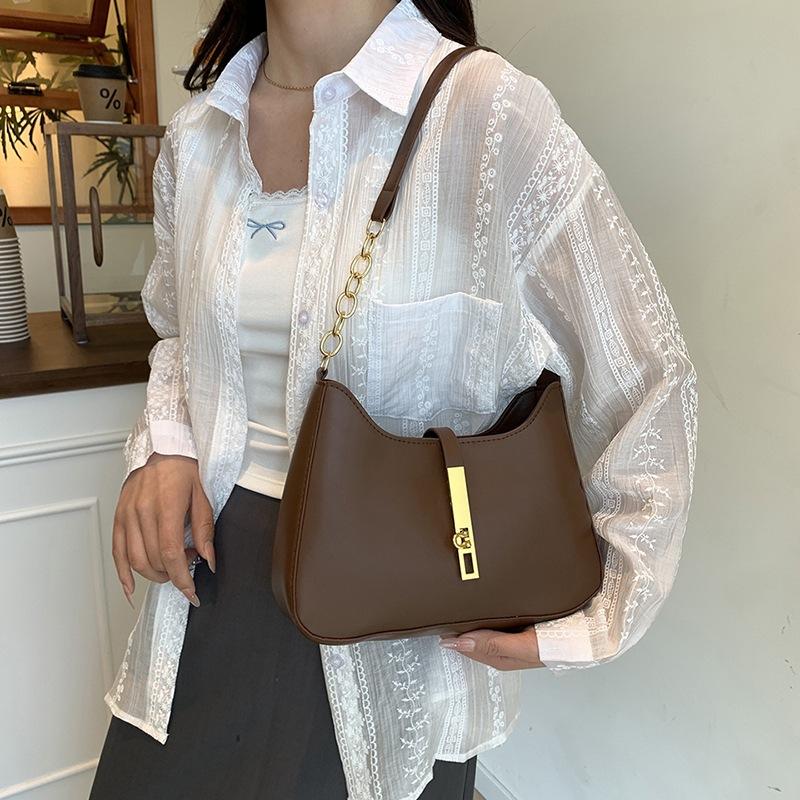 Taschen Neue trendige Damentaschen Frühling und Sommer einfache und vielseitige Schultertaschen Nischen-Achseltaschen