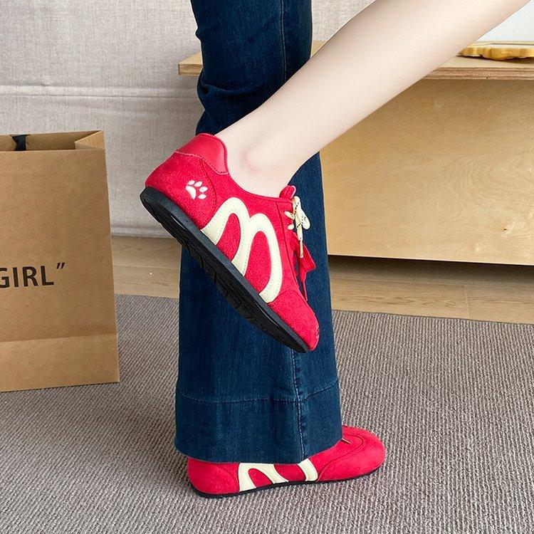 Popular versatile niche thick baseplate shoes women's autumn Dexun Forrest Gump shoes 2025 new lightweight casual sports bread shoes