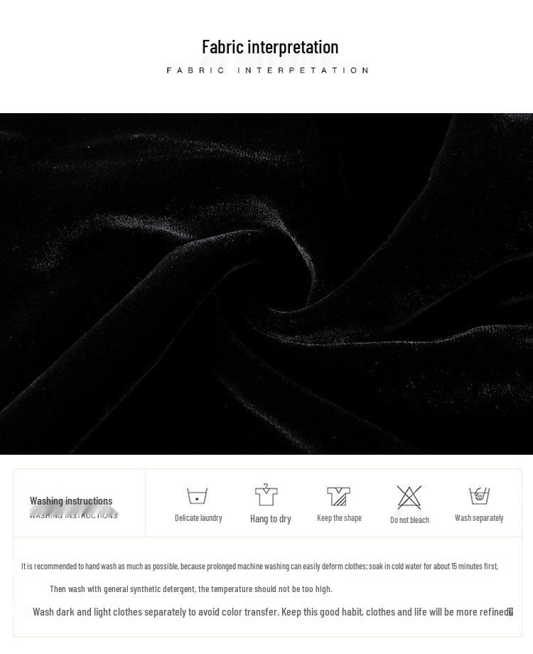 Damenmantel aus schwarzem Samt - Neuer chinesischer Stil Frühling/Herbst Lockerer Cardigan