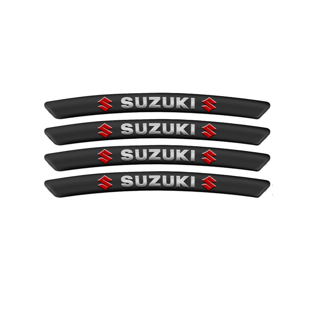4pcs Car Badge Wheel Rim Stickers Auto Tire Decoration Decals Accessories For Suzuki New Alto Swift Tianyu Shangyue Ruiqi Baleno