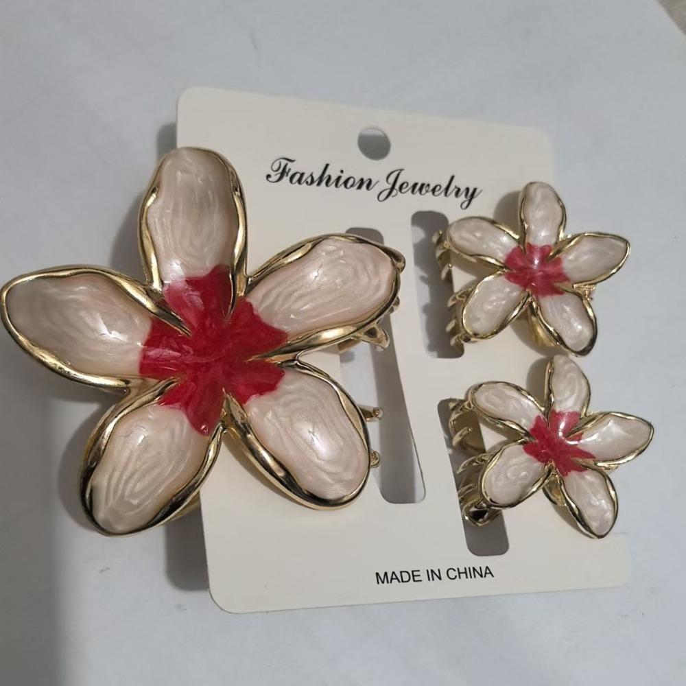 1/3Pcs Hair Accessories Hawaiian Flower Clips Alloy Lily Flower Hair Claws  Hairstyles