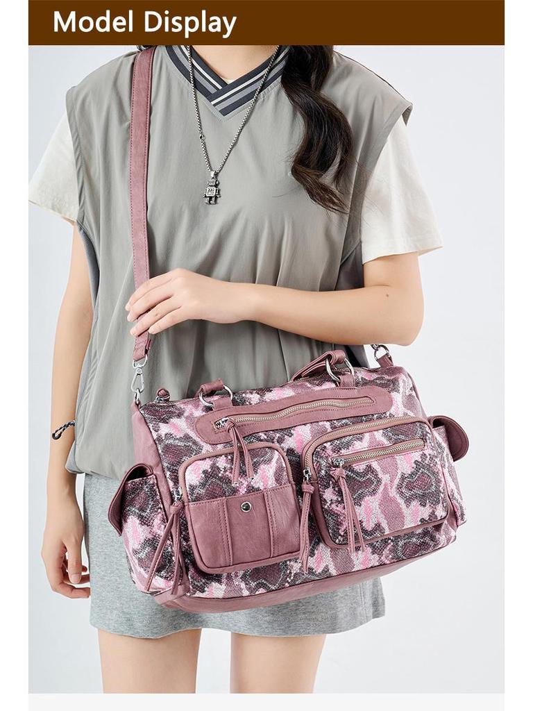 Stylish Large-Capacity Multi-Pocket Women's Crossbody Bag & Tote