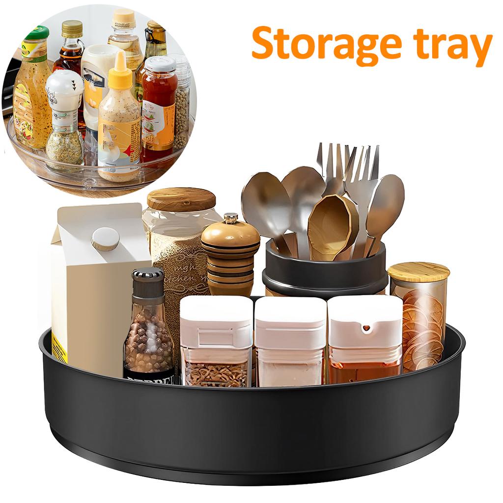 360° Rotating Storage Trays Stainless Steel Kitchen Spi Organizer Turntable Multifunction Bathroom Round Storage Carousel