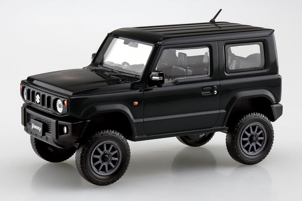 Aoshima Bunka Kyozai Rakupura Snap Kit Suzuki JB64 Jimny Custom Wheel Black Pearl Scale Plastic Model Kit Co., Ltd. (AOSHIMA) No.09CU-BB (Bluish 3)
