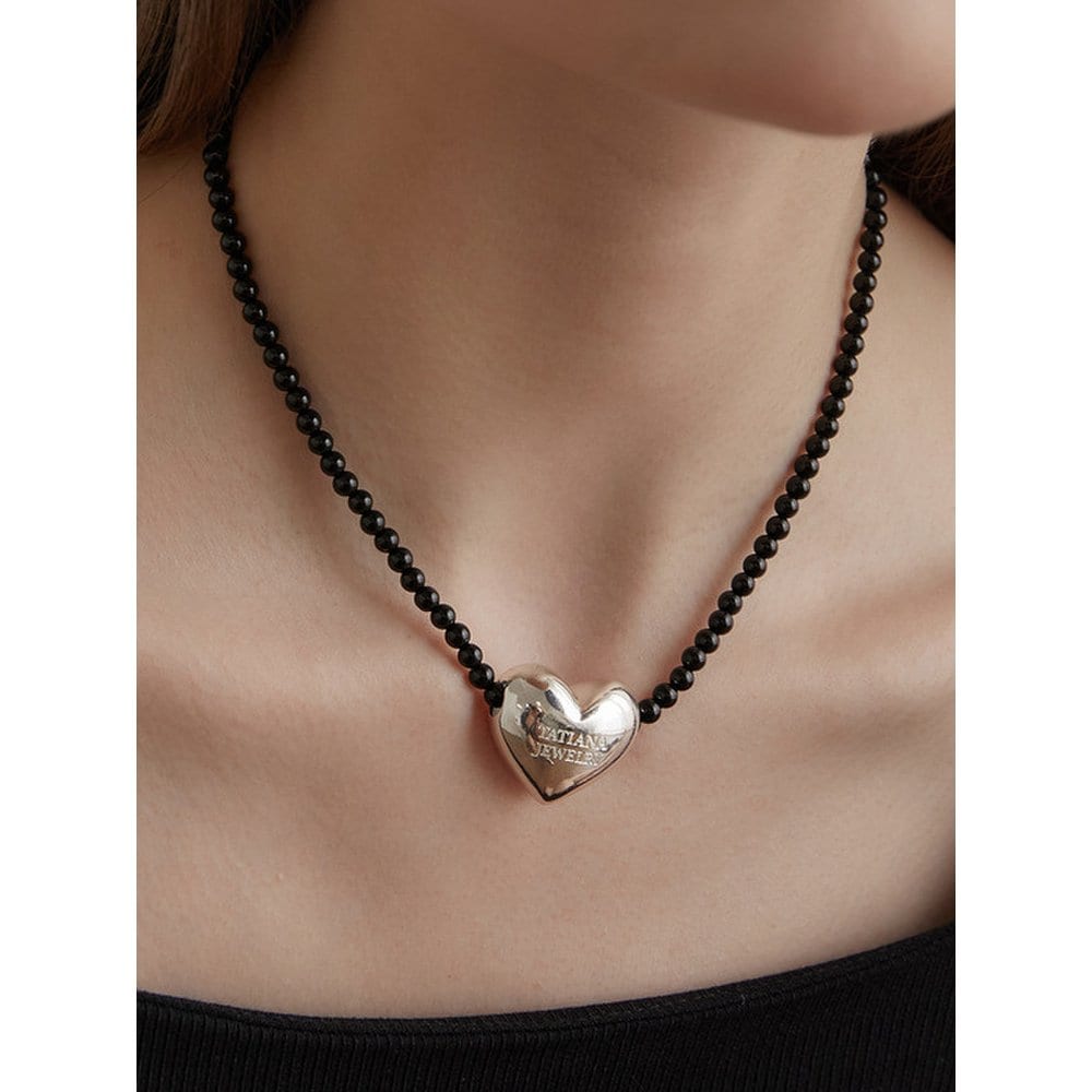 Great Heart Onyx Necklace Nz2147