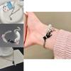 Y2k Pearl Cute Inlaid Black Cat Star Bracelet Stylish Summer Jewelry For Women