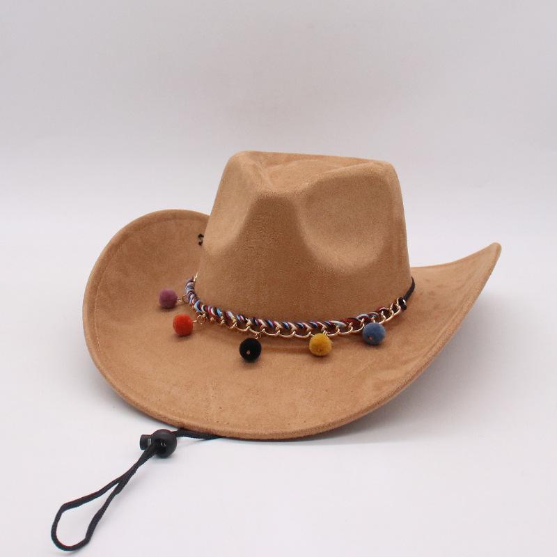 Шляпа Джаз из Искусственной Кожи и Бархата Защитная Шляпа для Верховой Езды Западная Ковбойская Шляпа с Завернутыми Полями Широкополая Ковбойская Шляпа Легкая Шляпа One size fits all (j taoniu)