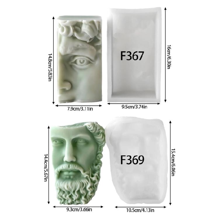 Human Face Silicone Candle Molds for Epoxy Resin Making Candle Soap Multunction Silicone Mould Temperature Resistant