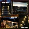 Waterproof Solar Deck & Stair Lights for Outdoor Steps, Fences, Yards, Patios, Garages, and Driveways.
