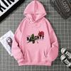 Women's Real Shot American Plant-printed Sweater Hooded Autumn and Winter New Men's and Women's Models