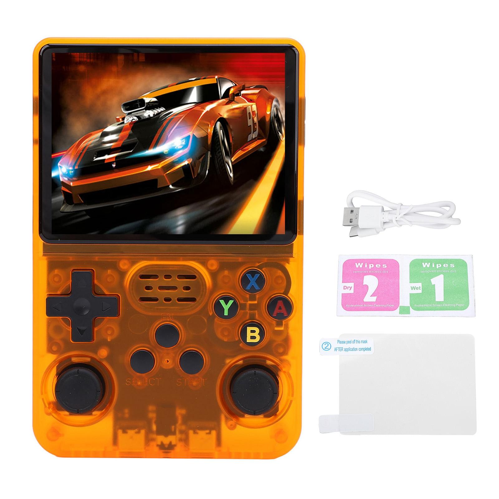 

Портативная игровая консоль 32 ГБ 128 ГБ 3,5-дюймовый IPS экран 640 X 480 более 30000 игр портативное ретро видео Transparent Orange