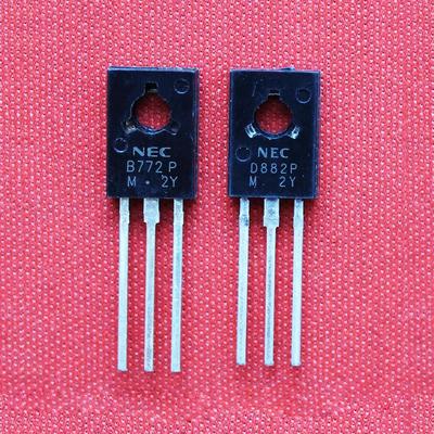 10 pares 2SB772-P/2SD882-P 2SB772/2SD882 B772P/D882P Transistor de potência NEC 2SB772P + 2SD882P 20 peças