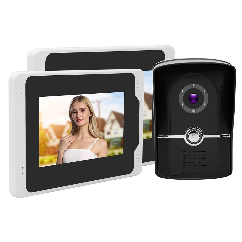 1080P Wifi Video Doorbell 7in TFT LCD Display 2 Monitors 110 degrees  Wide Angle Waterproof Night Vision