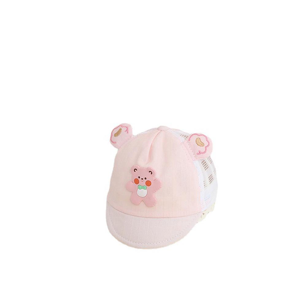 Summer Mesh Peaked Cap For Newborn Cute Cartoon Sunshade Cotton Baseball Hat For 0-6 Months